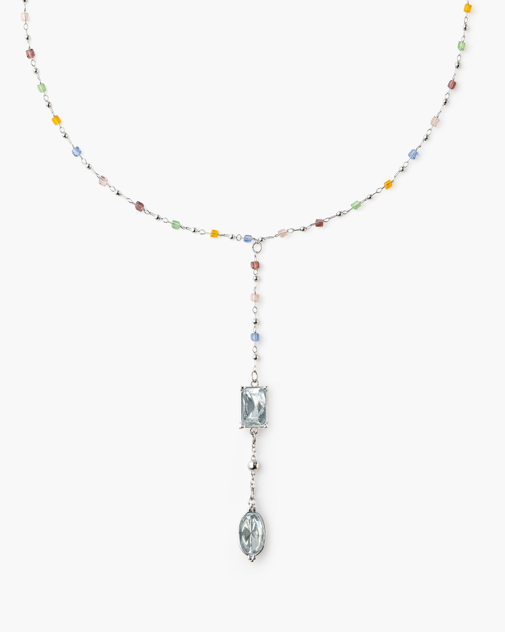 Celestial Lariat Necklace in Silver