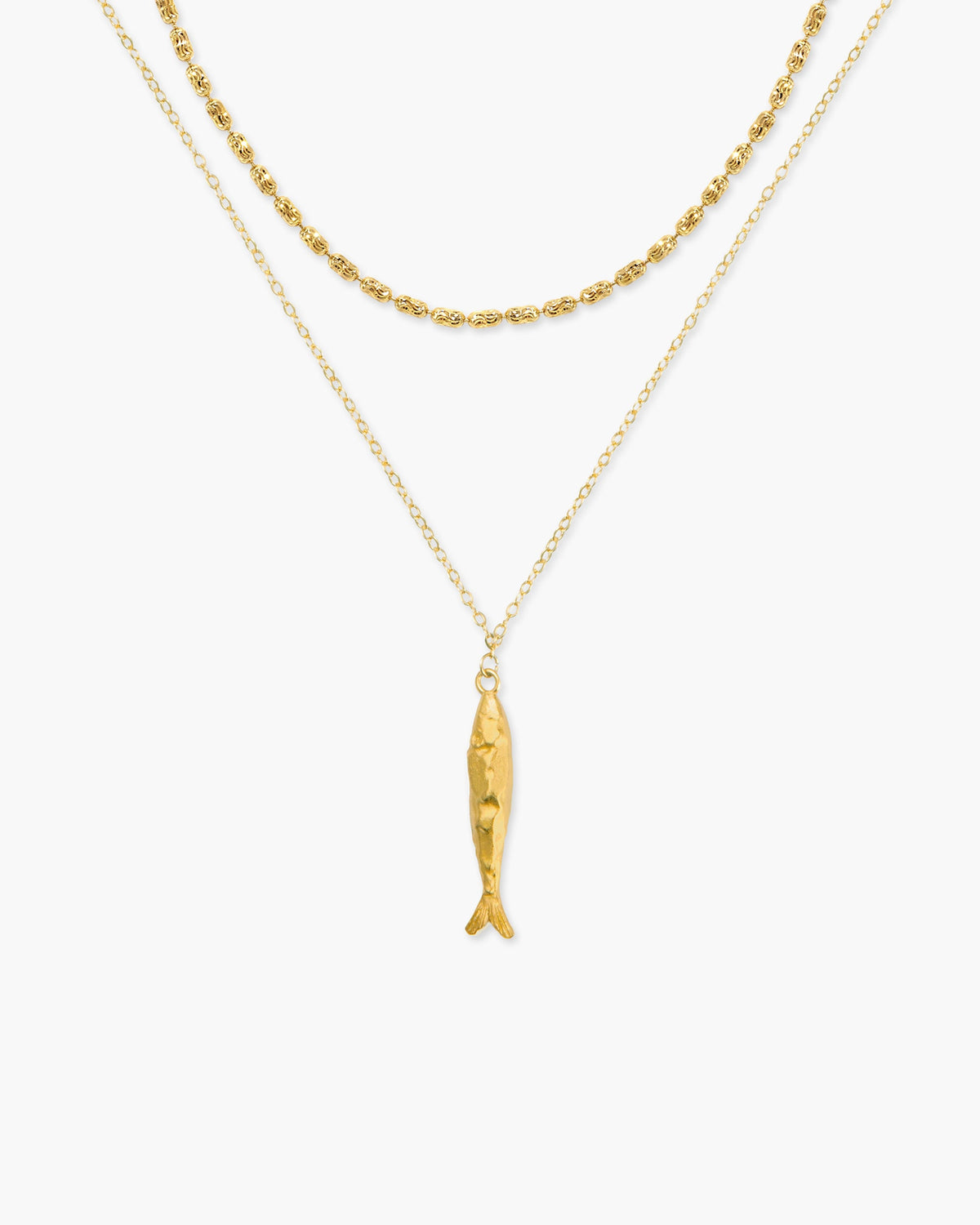 Gold Anchovy Necklace